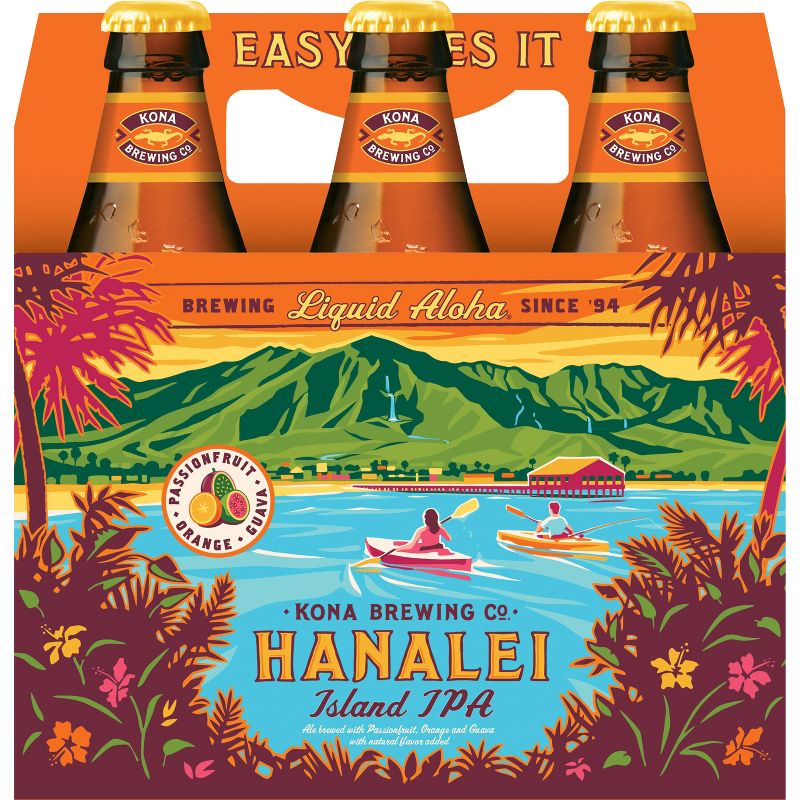 Kona Hanalei Island-Style IPA Beer - 6pk/12 fl oz Bottles, 2 of 5