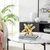 Danya B Large Abstract Gold Finish Textured Metal Geometric Sculpture - 3 of 4
