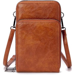 Small Crossbody Cell Phone Bag for Women, Mini Over Shoulder Handbag Purse with Credit Card Slots - 1 of 4