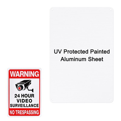 Unique Bargains Aluminum Reflective UV Protected Durable White Blank Metal Signs 1 Pc