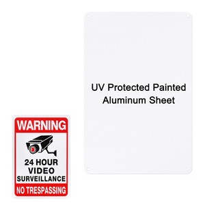 Unique Bargains Aluminum Reflective UV Protected Durable White Blank Metal Signs 1 Pc - 1 of 4