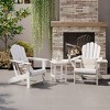 WestinTrends Highland 3-Piece Outdoor Patio HDPE Adirondack Chair With Cup Holder and Table Set - 2 of 4