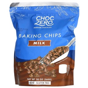 ChocZero Baking Chips, Milk Chocolate, 20 oz (560 g) - 1 of 2