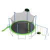Jump Into Fun 12FT Trampoline With Backboard,Swing,Basketball Hoop,Ladder And Slide For Courtyard Amusement Park, Green Capacity for Kids and Adults - 3 of 4