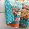 50"x60" Hailey Watercolor Wave Reversible Cotton Throw Blanket Turquoise - Lush Décor - 3 of 4