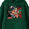 Naruto Sasuke & Naruto In Action Long Sleeve Youth Forest Green Hooded Sweatshirt - 2 of 2
