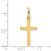Black Bow Jewelry 14k Yellow Gold, Hollow, Latin Cross Pendant - 3 of 4