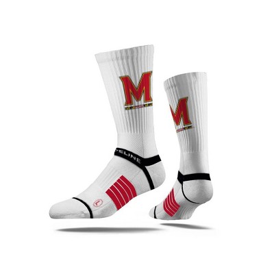 Ncaa Maryland Terrapins Streak Team Color Crew Socks - L : Target