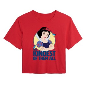 Women's - Disney Princess - Snow White The Kindest Of Them All Cropped Graphic T-Shirt - 1 of 3