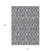 Sky Blue And Silver Geometric Washable Indoor Outdoor Area Rug - 3 of 4
