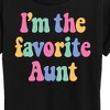 Women's - Instant Message - Im The Favorite Aunt Short Sleeve Graphic T-Shirt - 2 of 4