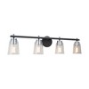 Artcraft Lighting Essex 4 - Light Vanity in  Black/Chrome - 4 of 4