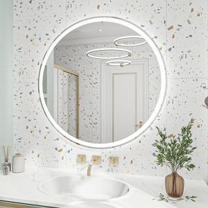 32 Inch LED Bathroom Mirror with Smart Touch Control, Dimmable Anti-Fog Vanity Mirror, Wall Mounted/Plug-in, HD Glass for Makeup, Bedroom & Entryway - 1 of 4