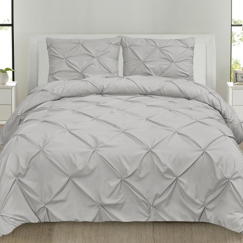  Luxury 3-Pcs Pinch Pleated Pintuck Comforter Set 100