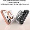 HTUTWOO for iPhone 17/Air/Pro/Max Transparent Case, Shockproof Rugged Phone Cover with 360 ° Gear Rotating Magnetic Bracket - 4 of 4