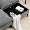 Kumasinova Modern Convertible Combination Sofa with 2 Storage Ottomans, 2-Seater Loveseat Sofa with Footstools, Skin-Friendly Fabric Couch - 2 of 4
