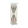 Modern Glass and Metal Hourglass with Decorative Frame for Living Room, Office, and Shelves Display - 3 of 4