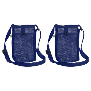 Unique Bargains Nylon Adjustable Shoulder Strap Mesh Water Bottle Holder 2 Pcs - 1 of 4