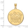 Black Bow Jewelry 10k Yellow Gold Northern Illinois Huskies NCAA Extra Large Pendant - 2 of 3