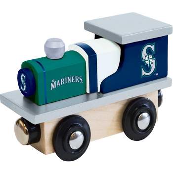 MasterPieces Officially Licensed MLB Seattle Mariners Wooden Toy Train Engine For Kids