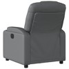 vidaXL Recliner Chair Grey Faux leather, metal, plywood Single - 3 of 4