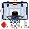 TEMI Remote Controller Indoor Basketball Hoop, 7 LED Light Door Basketball Hoop, Mini Hoop with Scoreboard & 4 Balls,Basketball Toys Gifts - 2 of 3