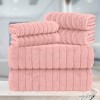 BAGOKIE 100% Turkish Cotton Corduroy Ribbed Bath Towels 6-Piece Set - 4 of 4