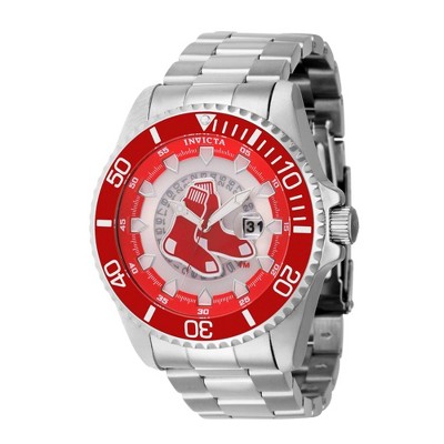 Invicta 43457 Men's MLB Boston Red Sox Silver Steel Bracelet Watch
