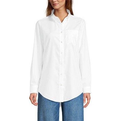 Lands' End Women's No Iron Pinpoint Mens Fit Shirt