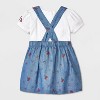 Baby Girls' 2pc Disney Minnie Mouse Cherry Chambray Dress & Bodysuit Set - Blue - 3 of 4