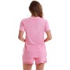 #followme Womens Pajama Shorts Set  Ultra Soft PJ Set for Women with Satin V-Neck Trim - 3 of 3