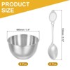 Unique Bargains Stainless Steel Seasoning Condiment Appetizer Sauce Dishes 3.4" and Spoons 8 Sets - 2 of 4