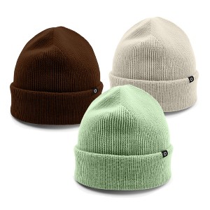 Dalix Beanie Soft Knit 3 Pack Stretch Skully Warm Winter Ski - 1 of 4