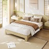 Acekool Platform Wood Bed Frame, No Headboard, Storage, Wooden Metal Slats - 2 of 4