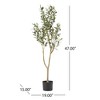 3.9ft Artificial Olive Tree, Realistic Potted Olive Tree, Artificial Olive Tree Plants with Leaves and Fruits - 2 of 4