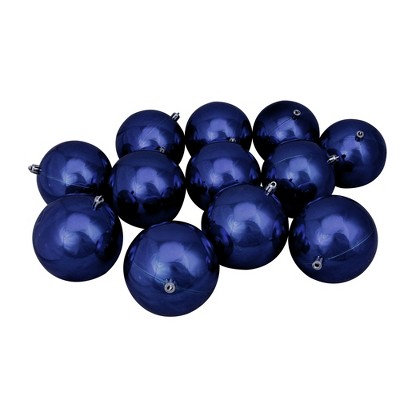 Northlight 12ct Shatterproof Shiny Christmas Ball Ornament Set 4" - Blue