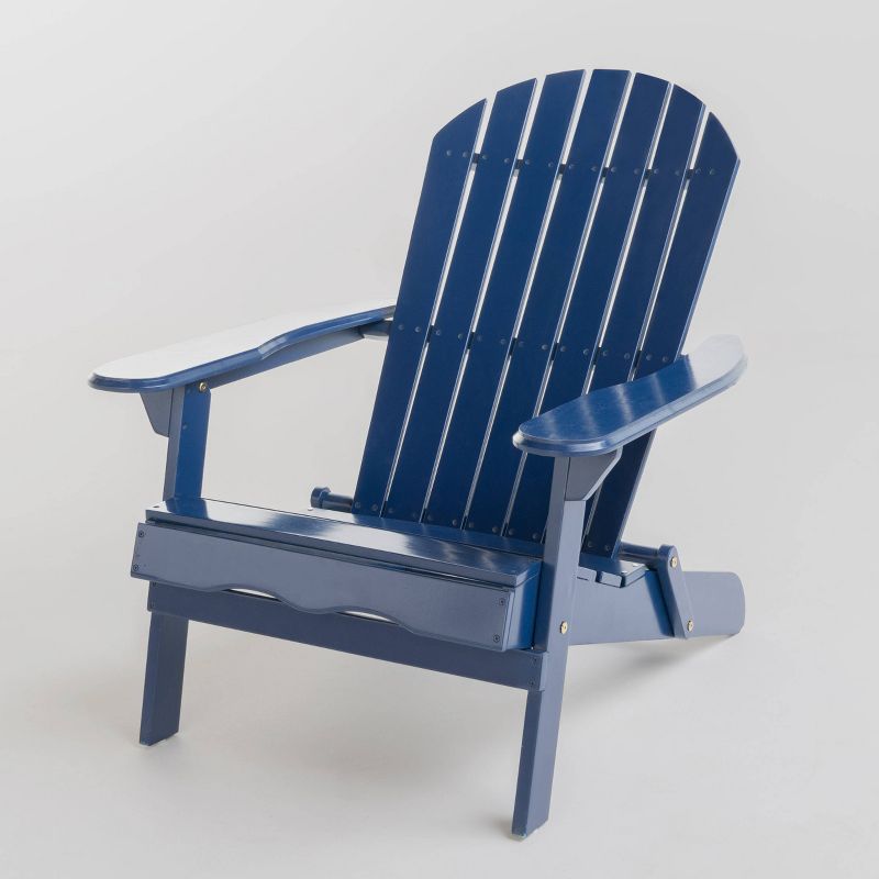 Malibu 2pk Acacia Wood Adirondack Chairs - Blue/Gray - Christopher Knight Home, 4 of 7