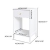 LIVAREEmlen Modern White Nightstand with Drawer and Open Shelf, for Bedroom, Cute Minimalist Side Table for Kids Room or Girls' Room - 2 of 4