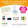 Kids Wooden Easel with Paper Roll,Adjustable Double Sided Wooden Kids Easel Drawing Board with Magnetic Chalkboard, for Kids 3+ - 3 of 4