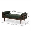 Chaise Lounge Sofa,Two-Armed Chaise Lounge With Button Tufting And Waffle Stitching,Chaise Lounge In Living Room-Cuddlewood - 4 of 4