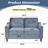 Modern L-Shaped Sectional Sofa Set w/ Plush Flannelette Fabric, Sturdy Hardwood Frame & Supportive Memory Foam Cushions - 2 of 4