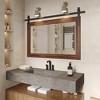 LOVMOR 51 in. W x 35 in. H Medium Rectangle Mirror Wood Framed Wall Mirror Bathroom Mirror Vanity Mirror Accent Mirror in Black - 3 of 4