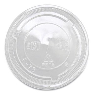 Karat PET Lids, X Straw Hole, Fits 8 oz to 10 oz Cold Cups, Plastic, Clear, 1,000/Carton - 1 of 4