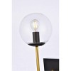 Elegant Lighting Neri 1 light black and brass and clear glass wall sconce - 4 of 4