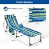 Costway Outdoor Folding Chaise 5-Position Lounge Chair with Face Hole &Adjustable Footrest Blue/Black/Beige/Navy Blue - 3 of 4