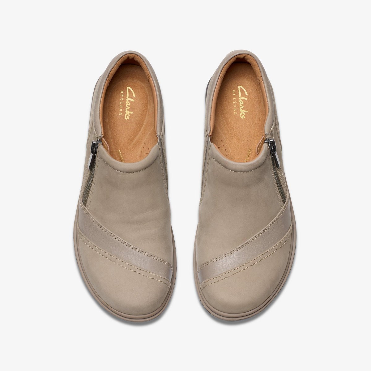 Обувь Clarks Womens Certina Pure Stone Nubuck Shoes 10 Wide — фото 6