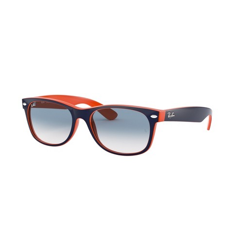 Ray-ban New Wayfarer Rb2132 52mm Gender Neutral Square Sunglasses Light  Blue Gradient Lens : Target