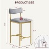 Jojoka Bar Stools Set of 2/4, Counter Height Bar Stools with Back & Upholstered Wider Seat, 25.5" Kitchen Barstools with Footrest for Kitchen - 2 of 4