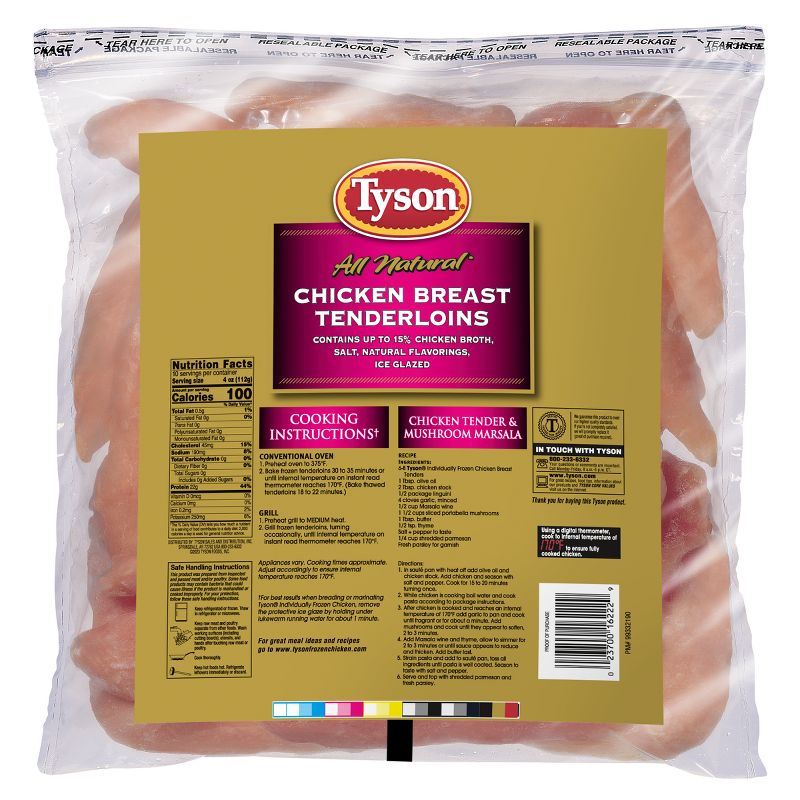 Tyson All Natural Chicken Tenderloins - Frozen - 40oz, 2 of 13