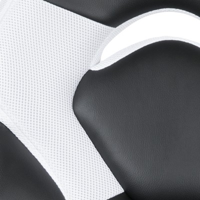 Ergonomic High-Back Racing Style Gaming Chair with Flip-Up Arms in Black Nylon